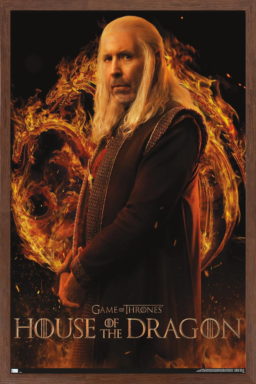 House of the Dragon - Viserys One Sheet Wall Poster, 22.375" x 34" Framed