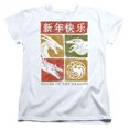 thumbnail image 1 of House of the Dragon Year of the Dragon Grid Women's T Shirt (2X-Large) White, 1 of 5