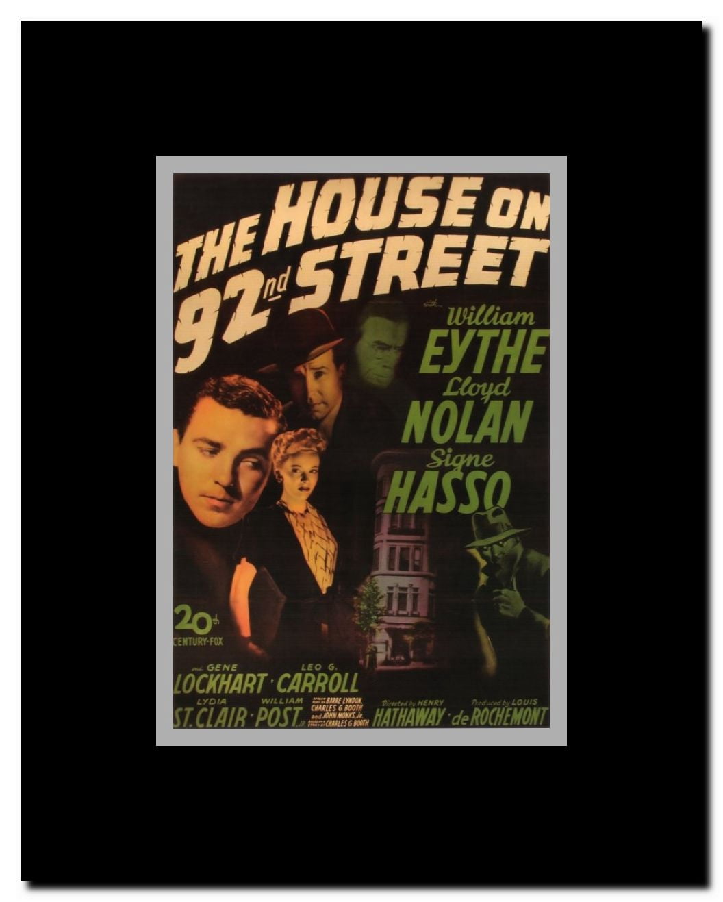 House on 92nd Street Framed Movie Poster