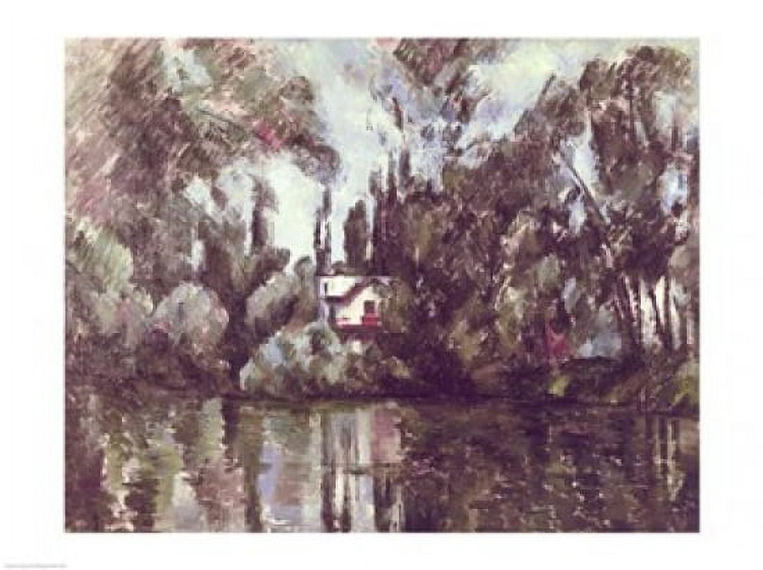 House on the Banks of the Marne 1889-90 Canvas Art - Paul Cezanne (24 x 18)
