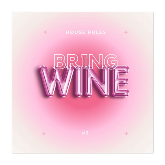 House rules #2 - Typography Quote Humor Neon Sign Pop Art Modern Art Bar Unframed Wall Art Print 10 x 10 inches