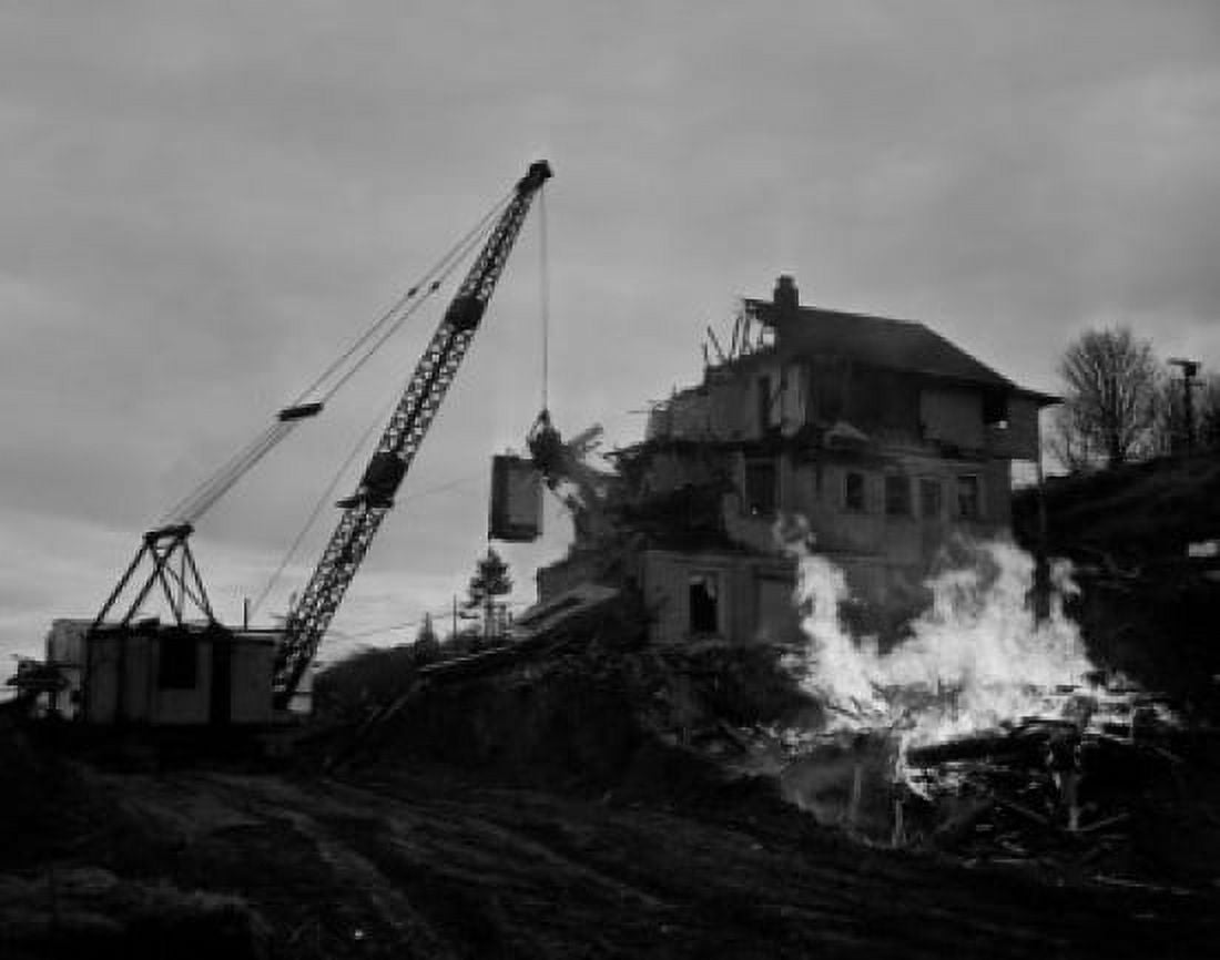 House wrecking for freeway Canvas Art -  (24 x 36)
