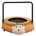 thumbnail image 1 of HouseInBox Monkey Shaped Trampoline for Kids – Indoor/Outdoor, Foldable with Handrails, 1 of 7
