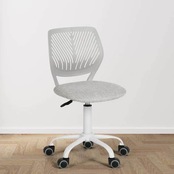 HouseInBox Teens Study Chair, Adjustable Height Swivel Armless Mesh Task Office Chair, Verita Grey