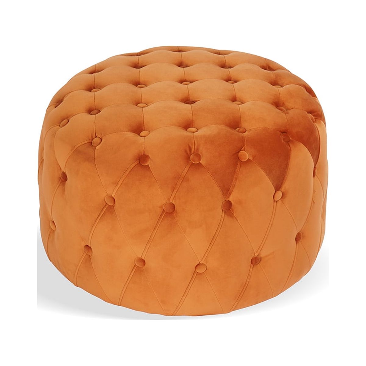HouseInBox Tufted Round Ottoman Stool, Sofa Ottoman Pouf Velvet for