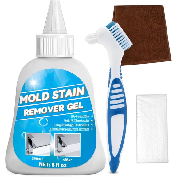 HouseMold Stain Remover Gel, Heavy Duty Washing Machine Cleaner, Effective Stain Cleaner, All-Purpose for Shower, Toilet, Bathroom, Washer, Kitchen Sink (8 Fl Oz)