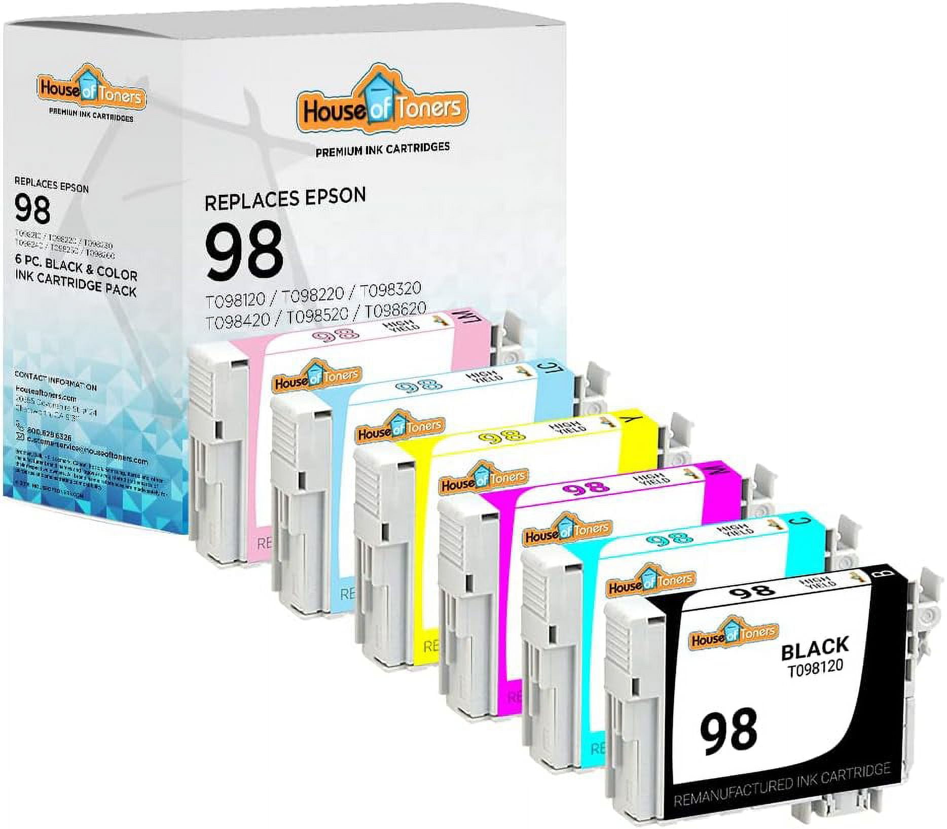 HouseOfToners Remanufactured Ink Cartridge Replacement for Epson 98 99