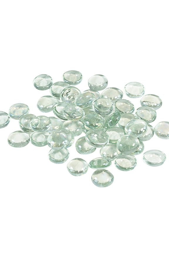 Clear Glass Stone, Flat Marbles, Pebbles for Vases, 400-500 count
