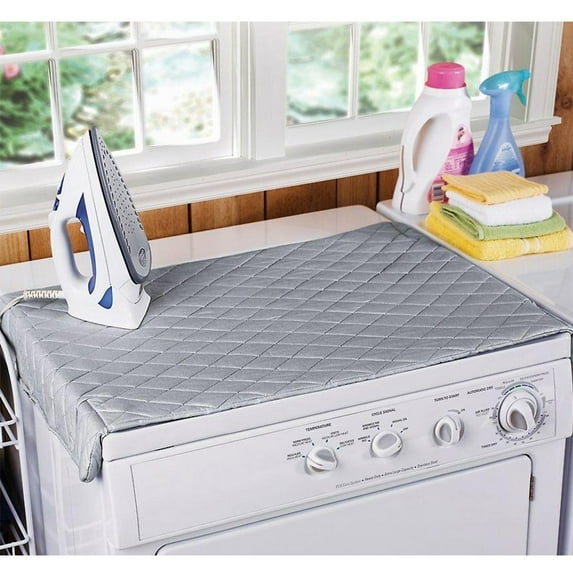 Houseables Ironing Blanket, Magnetic Mat Laundry Pad, 18.25"x32.5", Gray