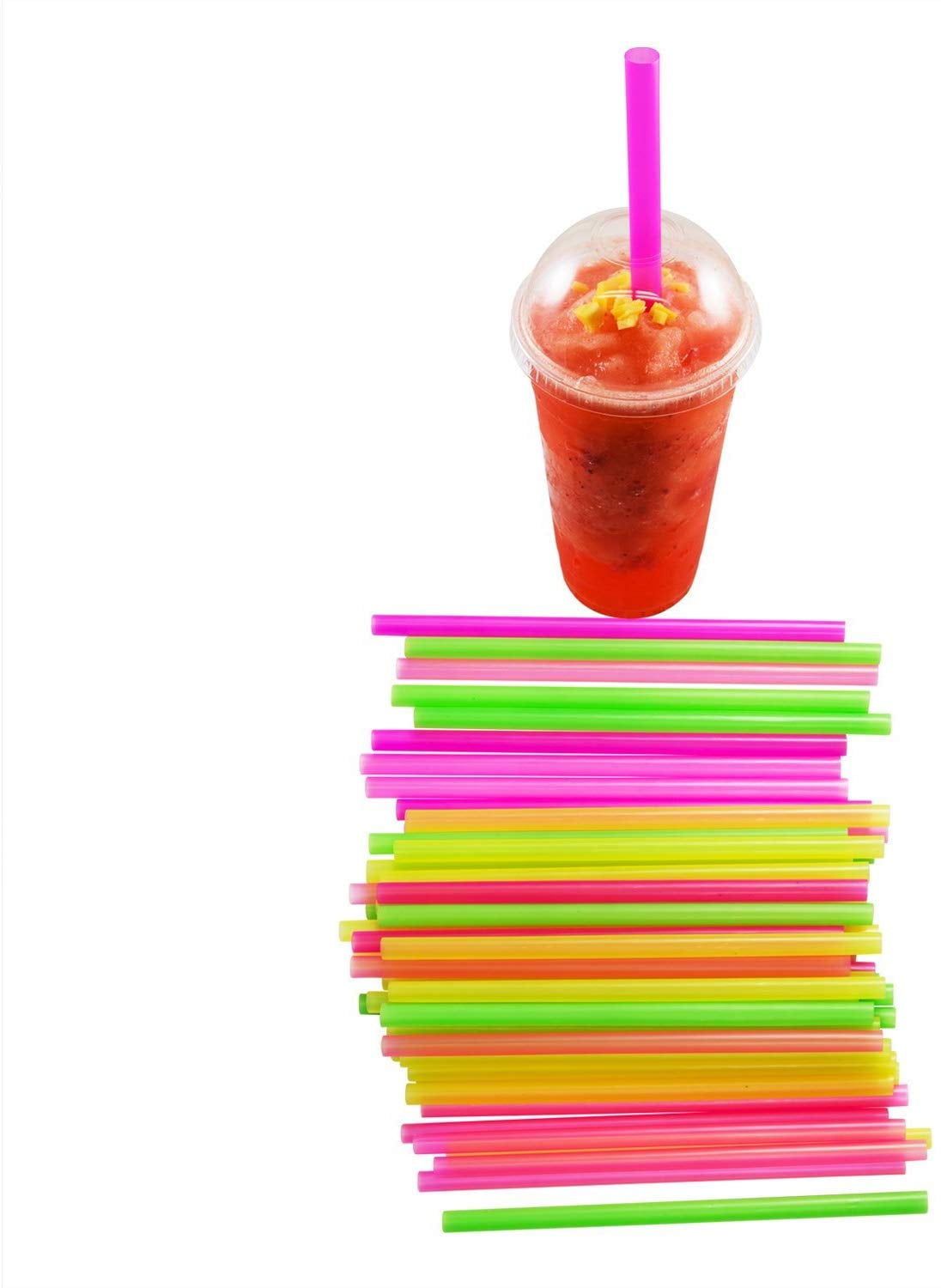 Houseables Milkshake Straws, Large Straw, 10.5” Long, 0.5” Diameter
