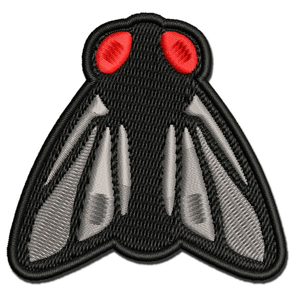 Housefly Insect Bug Applique Multi-Color Embroidered Iron-On Patch - 3.5 Inch Large
