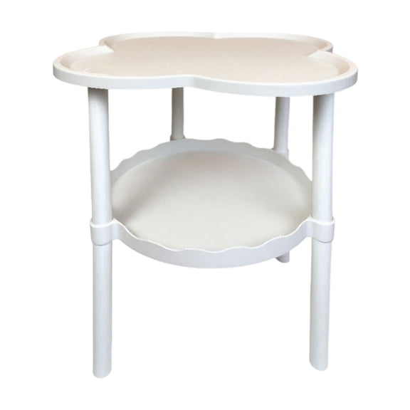 Household 4-Tier Cloud Shape Sofa Side Table, Modern Movable End Table with Storage Shelves, Compact Snack Coffee Table for Living Room, Bedroom, Office and Small Space Organization