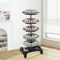 thumbnail image 1 of Household 5 Tiers Nail Polish Rotating Trolley Display Rack, Cosmetic Display Organizer Lipstick Shelf, Oil Organizer Rack, Nail Polish Racks Stand with Wheels for Pedicure Spa Nail Salon Black, 1 of 10