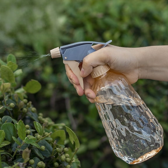 Household Alcohol Spray Bottle 8.6x3.3in Fine Mist Plastic Watering Can Ergonomic Handle Multipurpose for Cleaning Gardening Pet Car Blue Orange