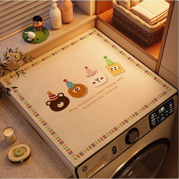 Household Algae Mud Cover Drum Washing Machine Dustproof Mat - 50x60cm | Ideal for Refrigerators and Appliances