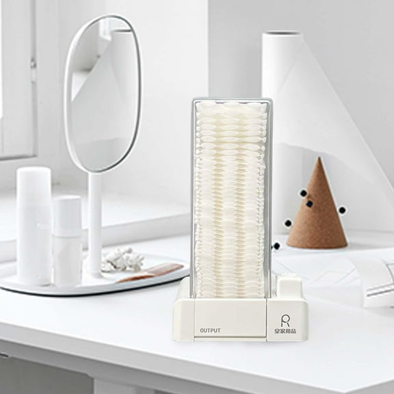 Household Automatic Cotton Pad Dispenser, cotton at A Time Press Out Dustproof Container Makeup Remover cotton Pad Holder