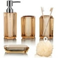 Household Bath Accessories Set,4Pieces Acrylic Bathroom Decor Set
