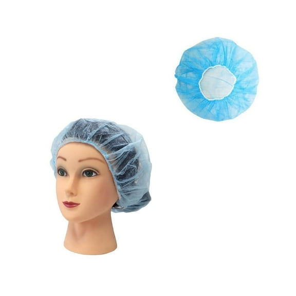 SSBM Blue Disposable Bouffant Caps 10gsm Polypropylene Disposable Hair Coverage for Medical & Food Industry Use 2000 Pieces
