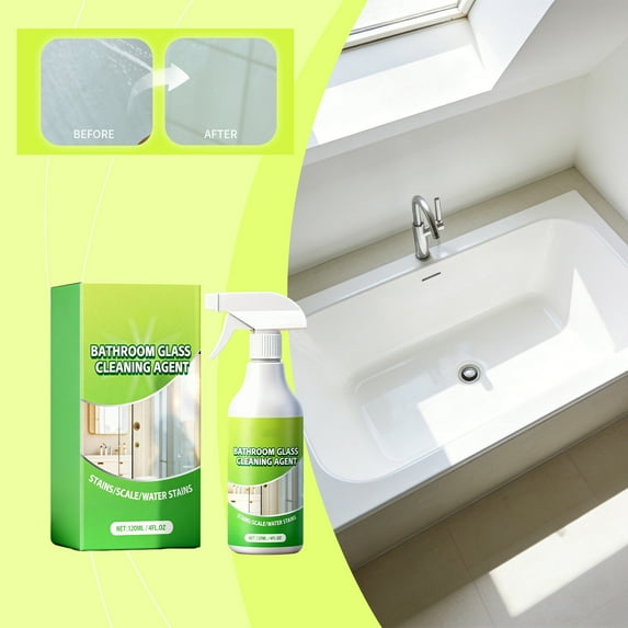 Household Bathroom Cleaner - Deep Cleaning Solution for Stubborn Stains, Multi-Scenario Use for Tiles, Grout & Fixtures, Soap Scum & Mold Remover, Gentle Formula, 120ml, D