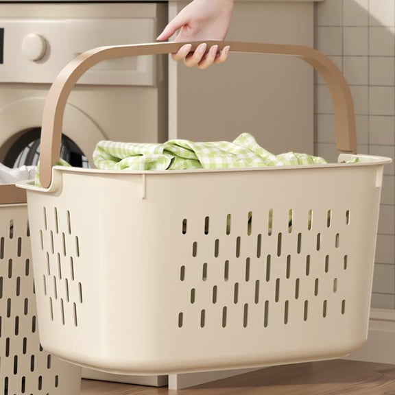 Household Bathroom Laundry Basket Plastic Clothes Hamper Dirty Clothes Storage Basket Dirty Clothes Basket Portable Toy Storage Box