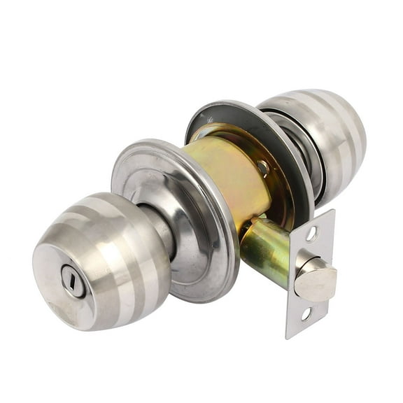 Unique Bargains Household Bedroom Metal Privacy Round Handle Knob Door Lock Lock Set