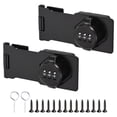 thumbnail image 1 of Household Cabinet Password Lock Hasp Lock Combination Latch with 3-Digit Password, Black 2 Pack, 1 of 6
