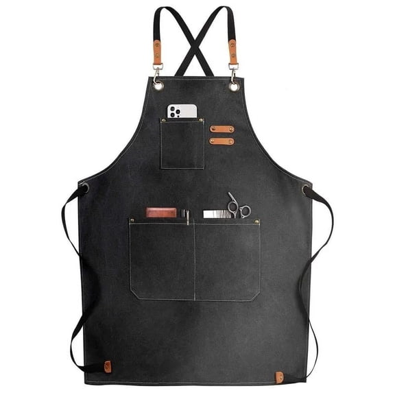Household Canvas Apron Oil-proof Can Wipe Hands Kitchen CookingMen Women Adult With Tool Pockets Fashion Coffee Over apron