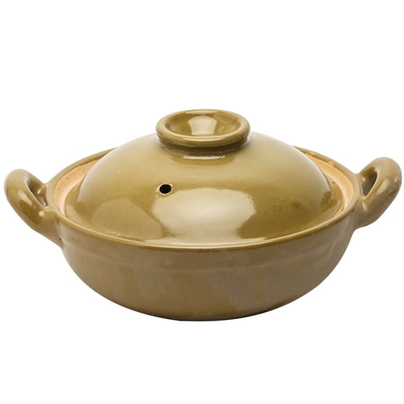 Tineasur Catiebye Khaki Clay Casserole Pot with Even Heat Distribution 1Pcs