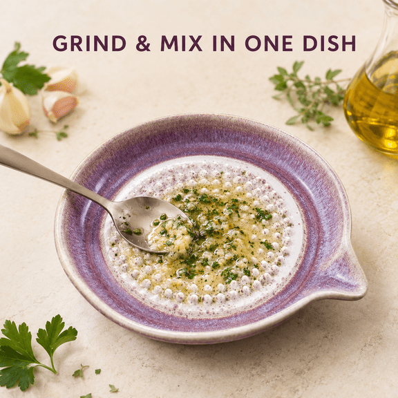 Household Ceramic Garlic Grinding Plate With Storage Tray Manual Garlic Crusher Tool Smooth Ceramic Material Easy To Clean Durable Grinding Surface For Home Kitchen Garlic Mincing And Seasoning Prep