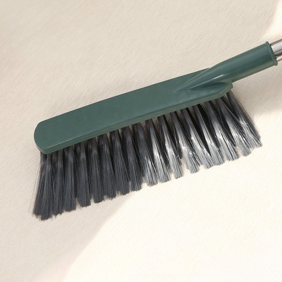 Household Cleaning Brush with Long Handle for Carpet Upholstery Sofa - Plastic Soft Bristle Lint Hair Remover - Electrostatic Dusting Tool for Home Bedroom Curtains - Lightweight Multipurpose Sweeper