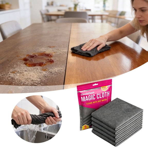 Household Cleaning Essential Large Size Microfiber Magic Wipe Cloth Lint Resistant Reusable Towel For Counter Glass Auto Bathroom Surface Wiping Accessory