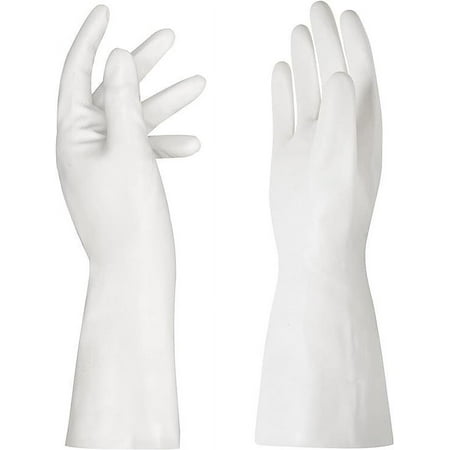 Household Cleaning Gloves, Reusable Nitrile Rubber Kitchen Gloves Oil Protection, Non-Slip for Cooking, Washing UP, Cleaning Kitchen, Bathroom, Car & More (1P, Size S, WH)