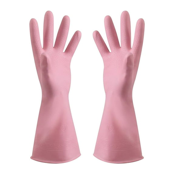 Household Cleaning Gloves Reusable,Thick Dishwashing Cleaning Rubber Gloves,Thermal Insulation Food Grade Non-Slip Household Kitchen Gloves,Water Resistant Household Gloves for Kitchen Bathroom