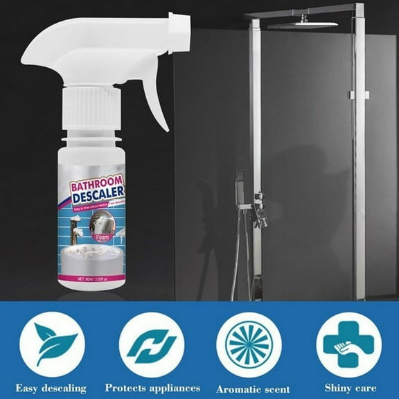 Household Cleaning Supplies, Bathroom Cleaner with 1 Sponcex, Multipurpose Kitchen Grease Dirty Cleaner, Antibacterial Clean Spray for Bathtub, Toilets,Surface Powerful Bleach Cleaner, 2 Oz