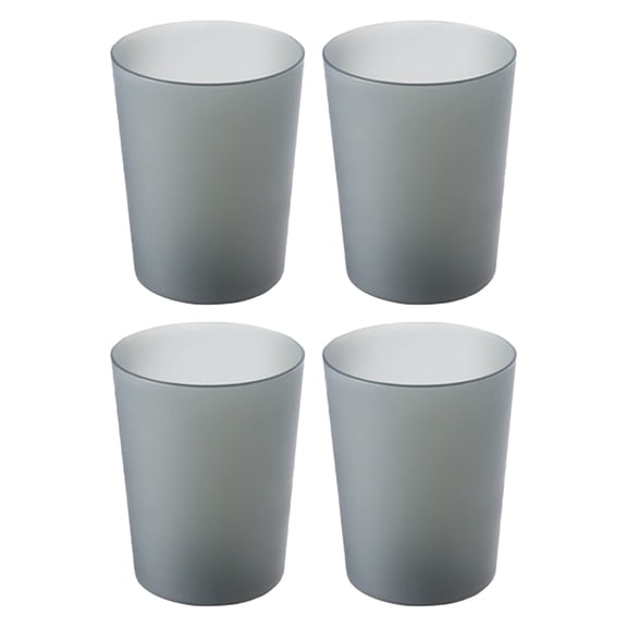 Household Cold Water Cup, 4-Pack, Frosted Semi-Transparent for Summer, Picnic, Gray