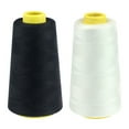 thumbnail image 1 of Household Color Polyester Sewing Thread Pagoda Thread 2PC 2300 Yards/ 2-Pack Of 2300 Yards Colored Polyester Sewing Thread, Black And White, 1 of 5