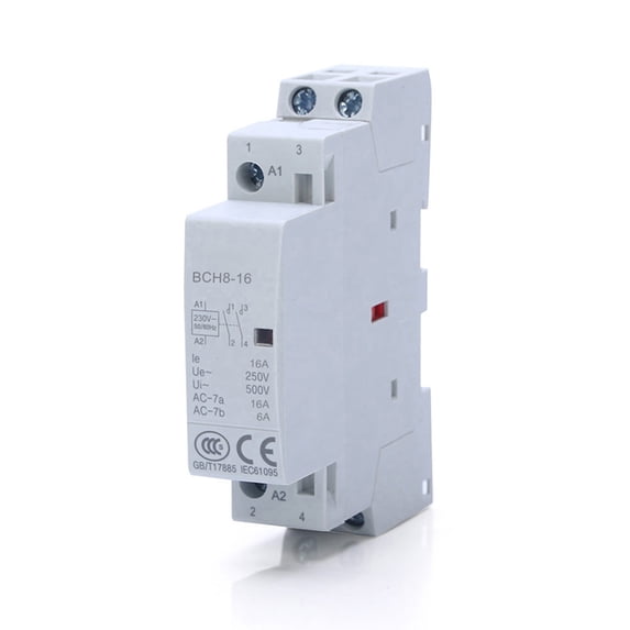Household Contactor AC230V 2P 16A 2NO Rail Mounting Modular Contactor ...