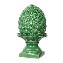 Household Decor Items 7.5x7.5x12" Helsa Blooming Artichoke Accent, Large-Green,Bathroom Accessories