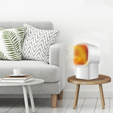 Household Desktop Heater | Portable Electric Heater Fan 800W | Overheat & Tip-Over Protection | Quiet Heat Warmer for Home, Office, Bedroom, Bathroom | Compact ABS, 17x10x10cm, White, Gift Choice