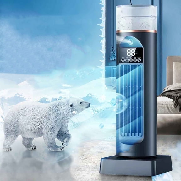 Household Desktop Tower Fan with Spray Function and Remote Control, USB Powered Water Cooling Fan, Refrigerating Air Cooler for Home Daily Use