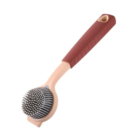 Household Dishwashing Brush POTS And Pans Silicone Cleaning Brush Stove Cleaning Brush Long Handle Cleaning Brush Kitchen Brush Pads Dish Soap with Sponge Holder Wash Tub for Cleaning for Jewelry
