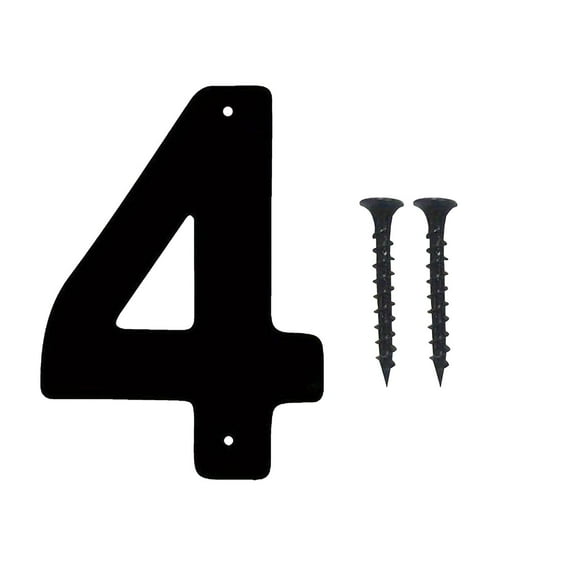 Household Doorplate Clearance! Black Modern Address Number Outdoor Mailbox Number Metal House Number and Letter for House Apartment Garage Decorative Sign (3" A)