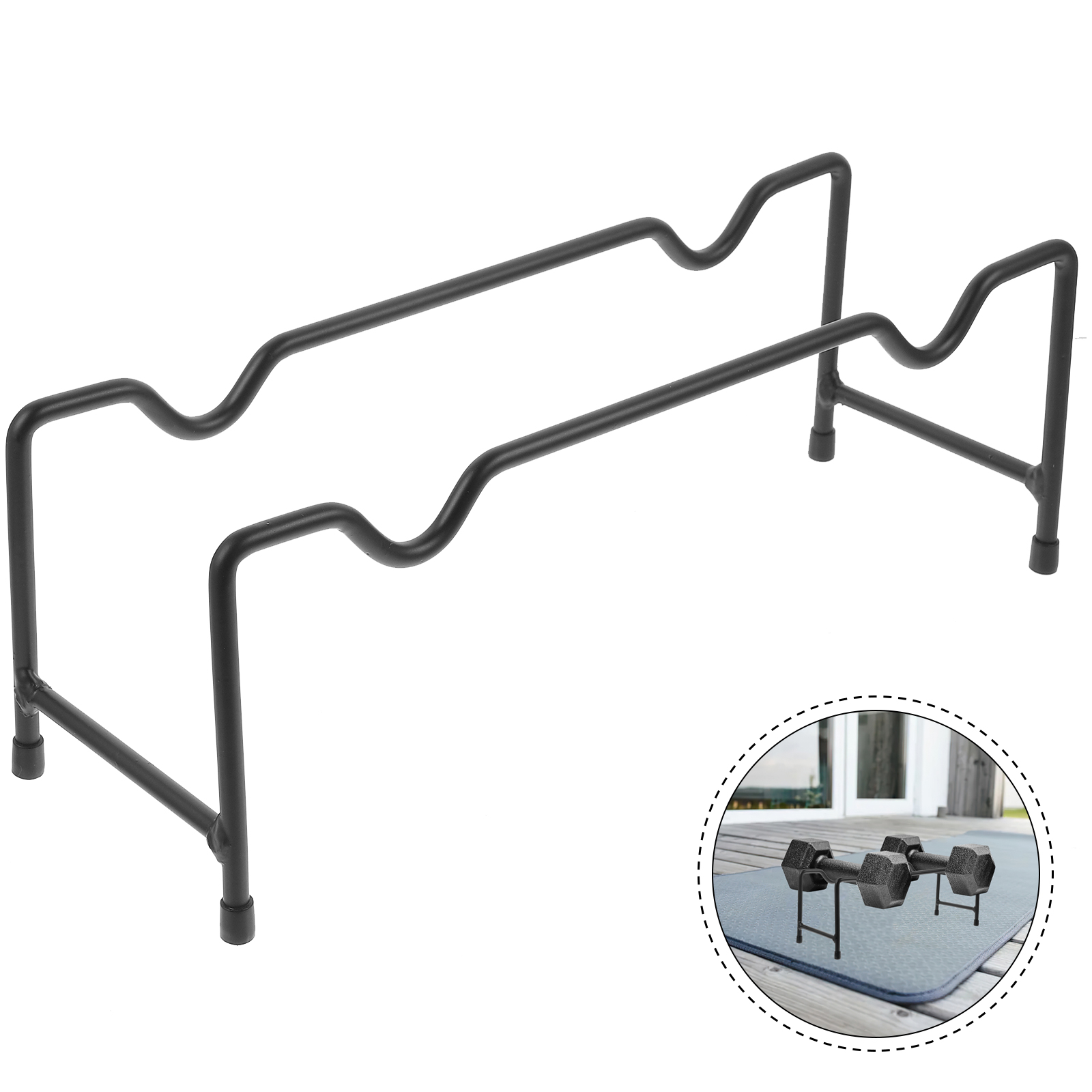 Weight Rack Base Beaupretty Stable Base Dumbbell Rack with Iron and Rubber for Safe ...