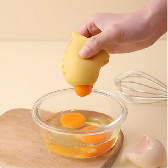 Household Egg Yolk Suction Device with Silicone Egg Separator,Plastic Tool for Egg White and Yolk Separation,Easy To Use Kitchen Gadget for Baking and Cooking,Model B