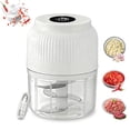 thumbnail image 1 of Household Electric Garlic Crusher, 300ml Garlic Mincer Electric with Lid, Garlic Twister Mincer Tool, 6 Blades Mini Electric Food Chopper for Garlic, Onion, Ginger, Chili, Spices and Fruit, 1 of 8