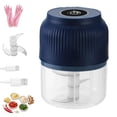 thumbnail image 1 of Household Electric Garlic Crusher, Electric Garlic Chopper, Usb Rechargeable Chopper With Stainless Steel Blades, One-Touch Mini Kitchen Helper, Easy To Clean, For Vegetables, 1 of 9