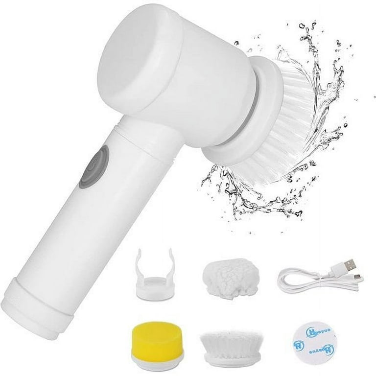 Electric Spin Scrubber, Portable Cordless Bathroom Scrubber & Handheld  Shower Scrubbers with 3 Replaceable Cleaning Brush Heads for Cleaning  Bathroom