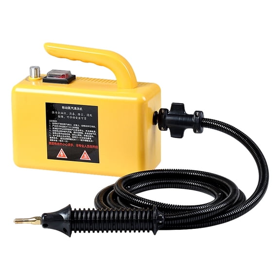 Household Electric Steam Cleaner, 2600W Portable Handheld Steamer, Car Kitchen Brush Cleaning Machine ,Multi-Surface - YELLOW 1_A