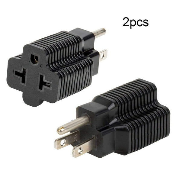 Household Electrical Adapter Nema 5-20R To Nema 5-15P Conversion Plug 2Pcs
