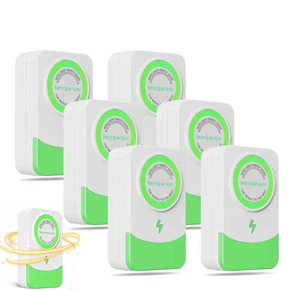 Hinzonek 6 Pack Power Saver, Household Electricity Saving Box, Power Saving Device Energy Saving for Home, Office, Commercial Use, 30KW, US Plug